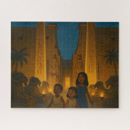 Antigo Templo Egípcio Quebra-cabeça Dourado