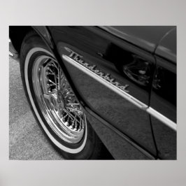 Antigo Thunderbird Negro e Poster branco