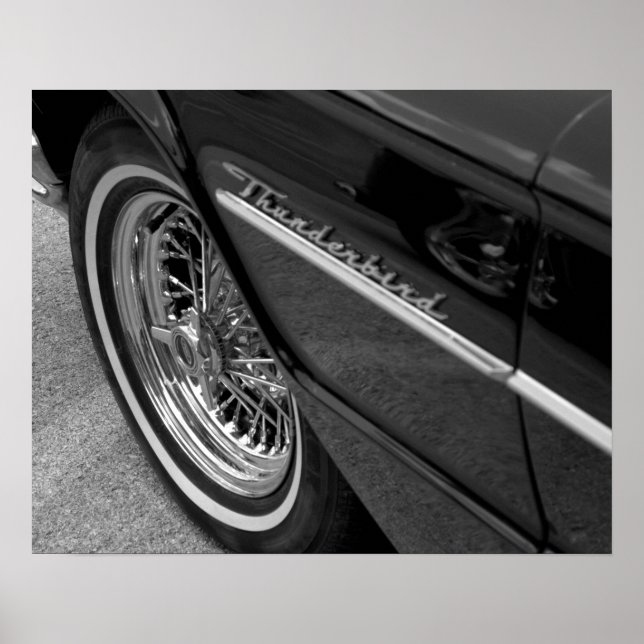 Antigo Thunderbird Negro e Poster branco (Frente)