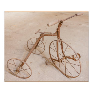 ANTIGO TRICICLO 1928 FOTO IMPRESSÃO PROFISSIONAL
