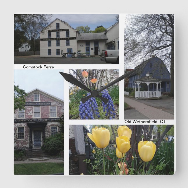 Antigo Wethersfield CT - Relógio de Parede Ferre C (Frente)