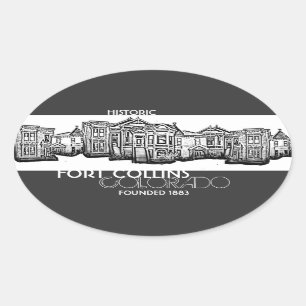 Antigos adesivos de Fort Collins Colorado