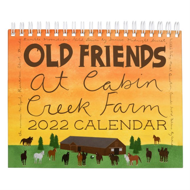 Antigos Amigos no Calendário de Cabin Creek 2022 (Capa)