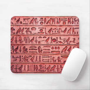 Antiguamente Egípcio Hieroglifos Red Mouse Pad