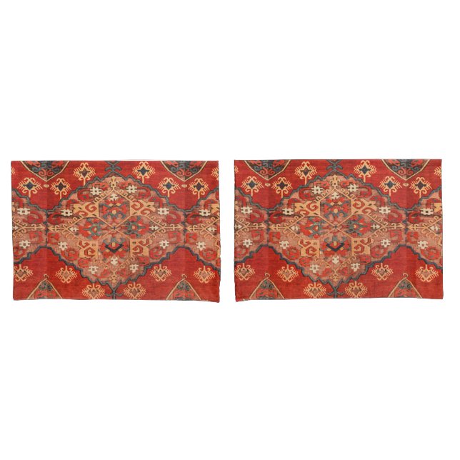 Antiguamente Red Persian Turco Kilim Rug (Frente - conjunto)
