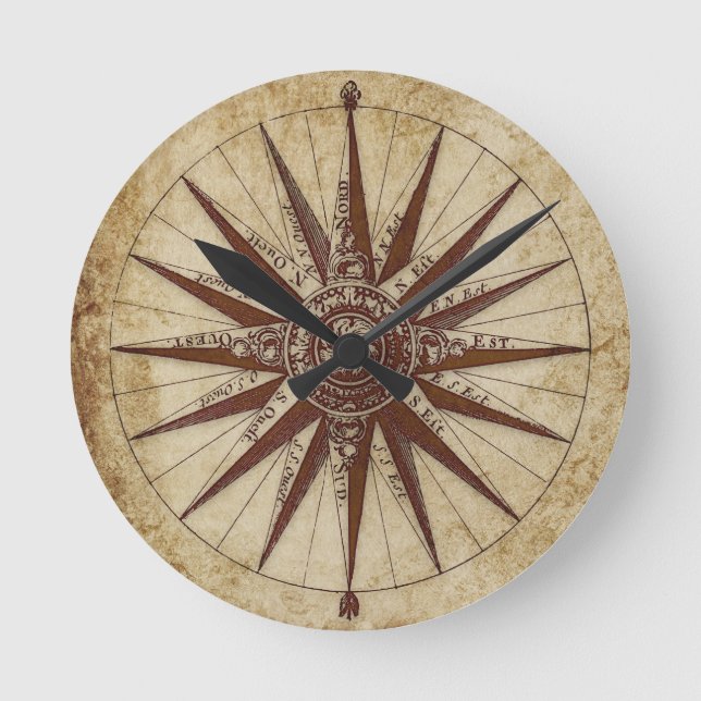 Antiguamente relógio design branco e preto (Frente)