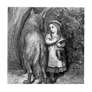 Antiguidade arte vermelha e fantasia de lobo