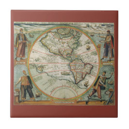 Antiguidade Mapa Antiquado das Américas, Teodor de
