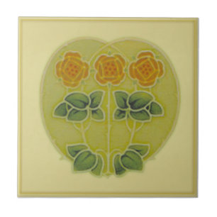 Antiguidade Nouveau Coração e Flores Repro Antiq