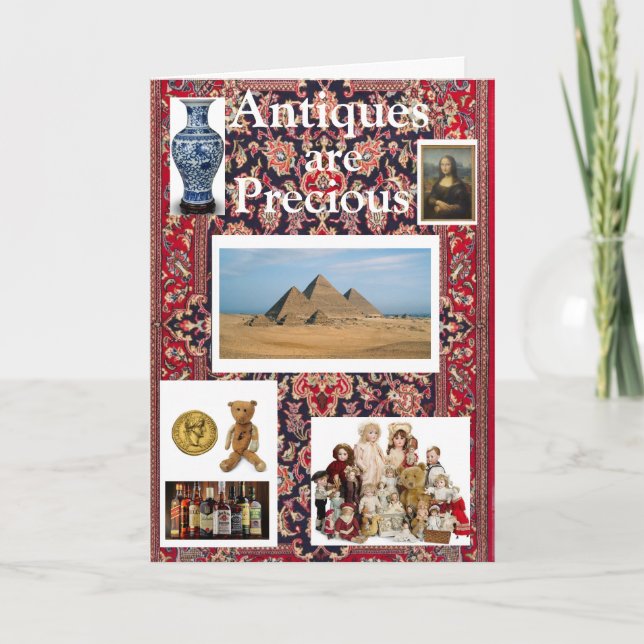 Antiguidades são cartão de aniversário de precioso (Frente)