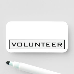 Antiquado, nome de etiqueta "VOLUNTÁRIO" do