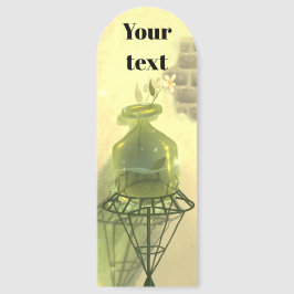 Antique Bookmark Green Bottle Vintage