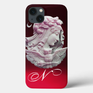 ANTIQUE CAMEO, LUA DA NOITE COM MONOGRAMA OWL