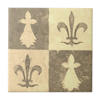 Antique French Mediaeval Fleur de Lis Pattern