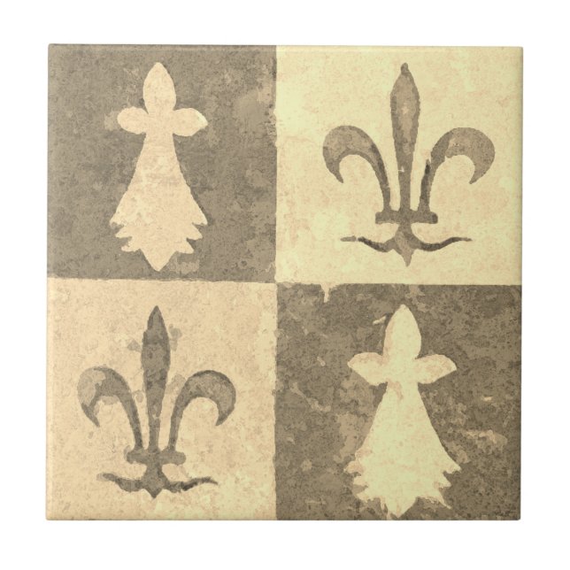 Antique French Mediaeval Fleur de Lis Pattern (Frente)