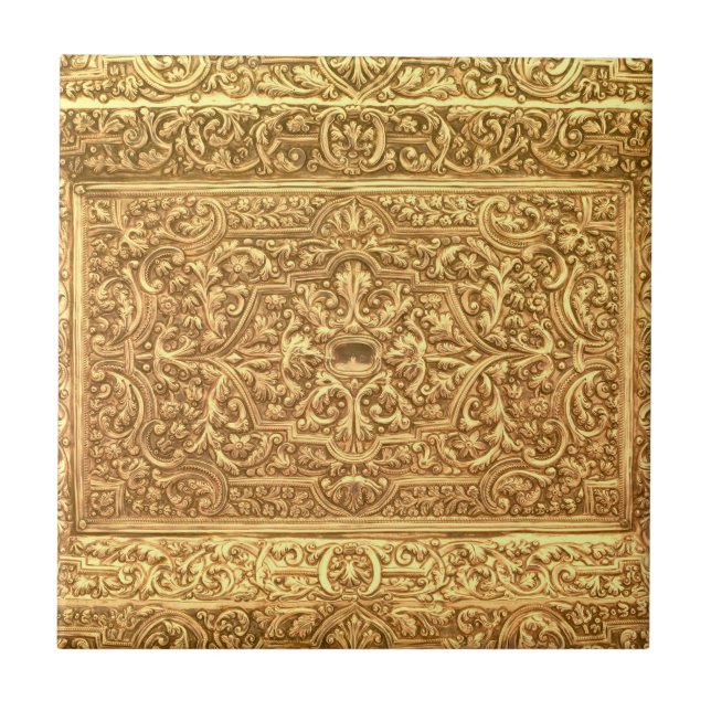 Antique Ornamental Golden Floral Pattern (Frente)