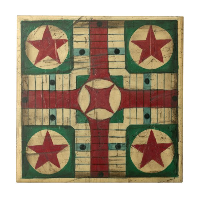 Antique Parcheesi - Conselho de Jogo por Ethan Har (Frente)