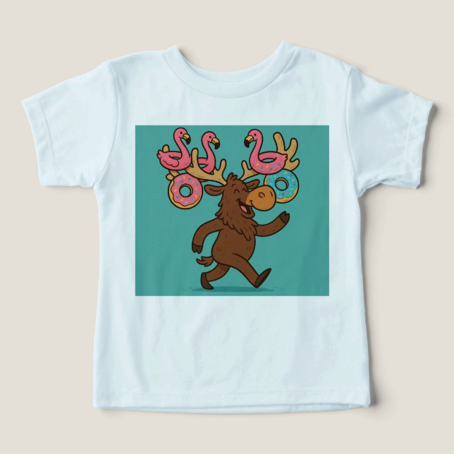 Antler Float Parade – Beach Pride Tee for Kids (Design frontal)