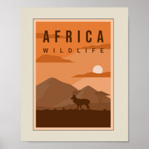 Antler na Meadow Nature Poster