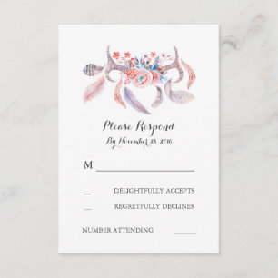 antlers do boho que wedding o rsvp