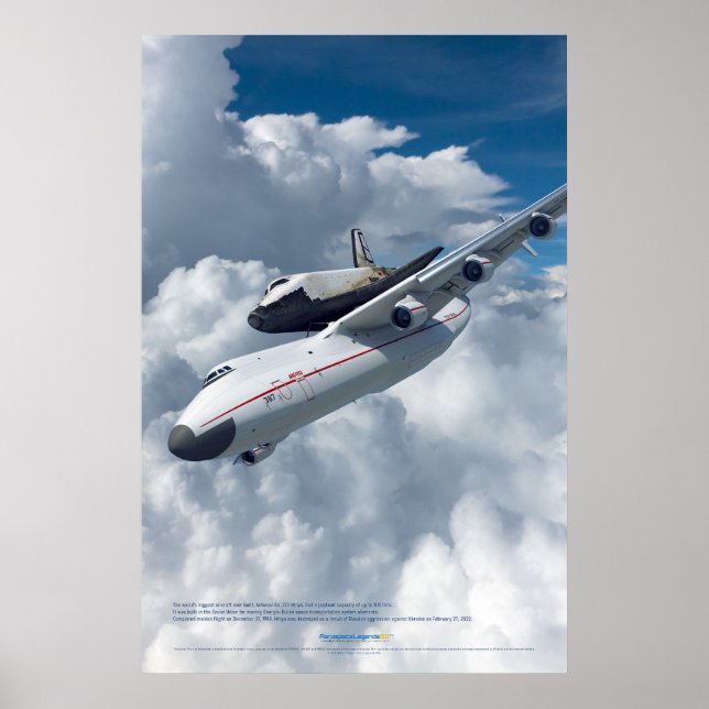 Antonov An-225 Mriya & Buran Shuttle Poster (Frente)