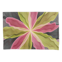 Antracite verde rosa Fantasia Flor Arte Fractal