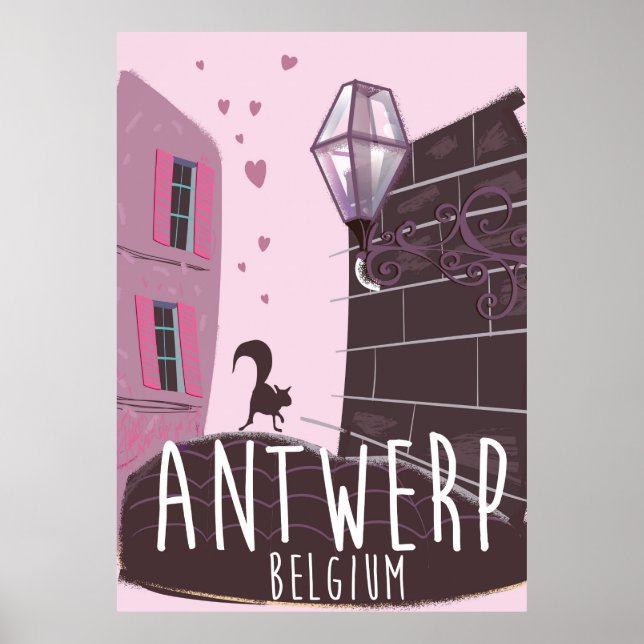 Antuérpia, Poster de viagens da Bélgica (Frente)