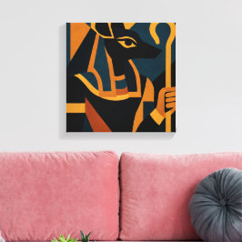 Anubis Modern Abstrato Canvas Art