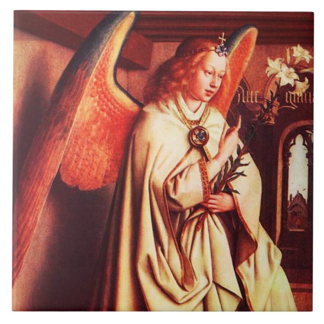 ANUNCIAÇÃO ANGEL Archangel Gabriel,Jan Van Eyck (Frente)
