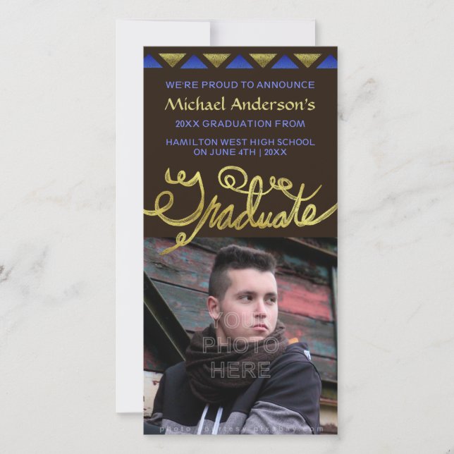 Anúncio 2023 Graduação Faux Dourada Tipografia Moderna (Frente)