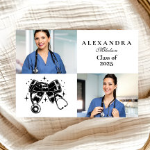 2 Fotos Arco negro Formando escolar de enfermagem