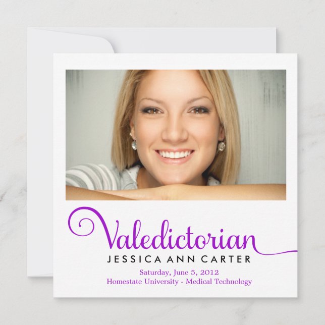 Anúncio 311 Graduação Real Roxo Valedictoriana (Frente)