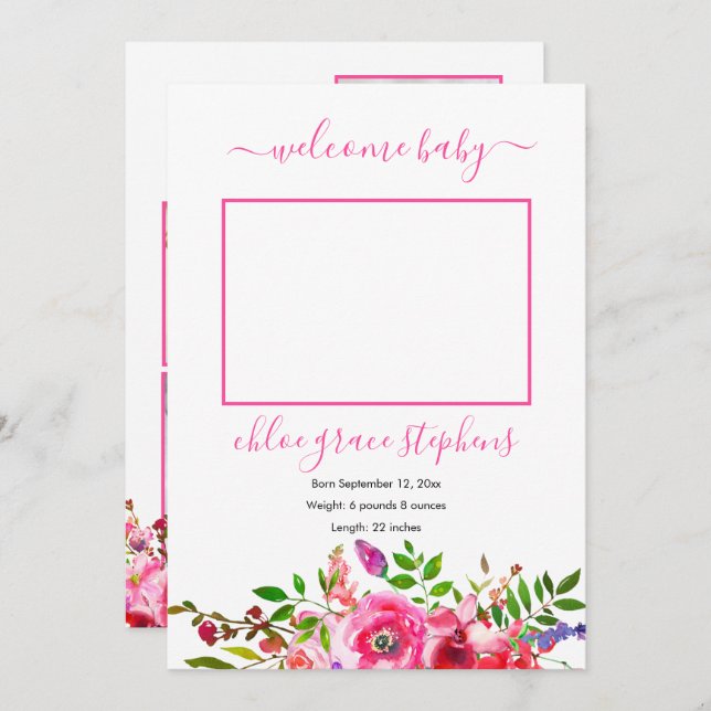 Anúncio 4 Foto Collage Boho Floral Girl (Frente/Verso)