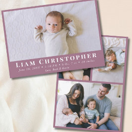 Anúncio 4 Foto Moderna Mínima Nascimento Simples Lilac Rox