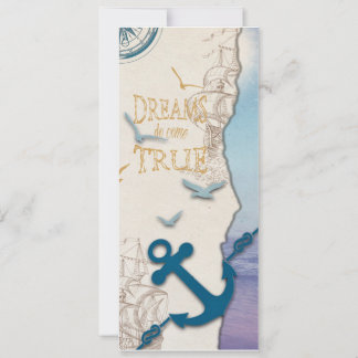 Anúncio 4x9,25 Dreams Do Make True Card para viajantes