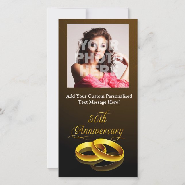 Anúncio 50º Aniversário | Script Dourado (Frente)