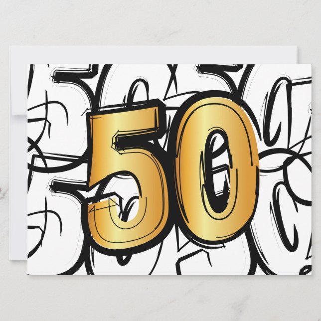 Anúncio 50 jaar jubileum, abraham, sarah of trouwdag.  (Frente)