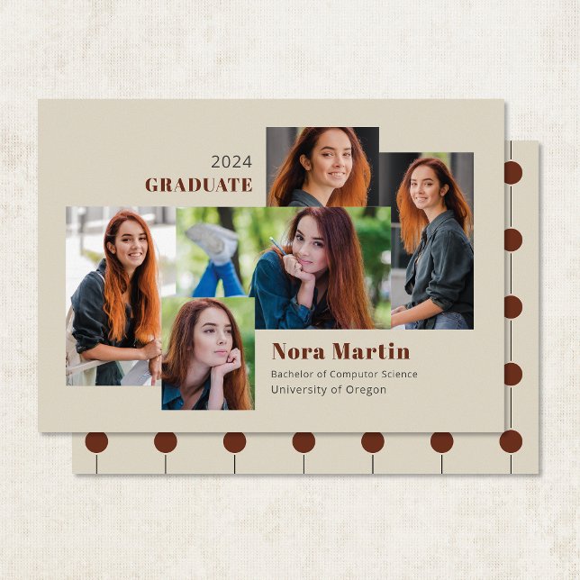 Anúncio 5 Formando da Faculdade de Fotos Auburn Cream (Criador carregado)