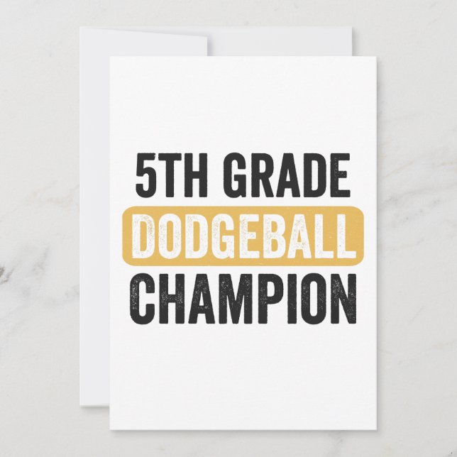 Anúncio 5 Grau DodgeBall Champion - Presente de Graduação  (Frente)