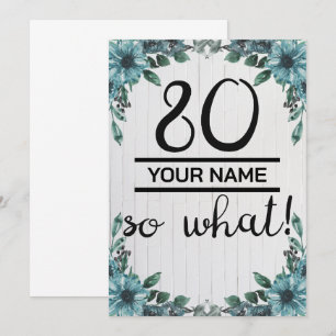 Anúncio 80 Então? - Divertido Aniversário de 80 anos