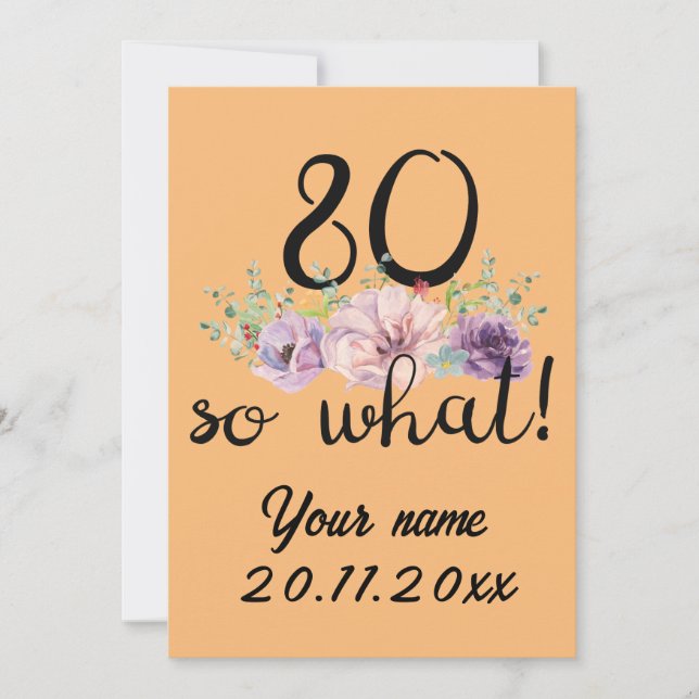 Anúncio 80 Então, e Daí 80º Aniversário Divertido (Frente)
