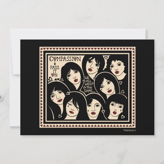 Anúncio A Compaixão Passa-O Na Placa Plana 7"x5" (Frente)