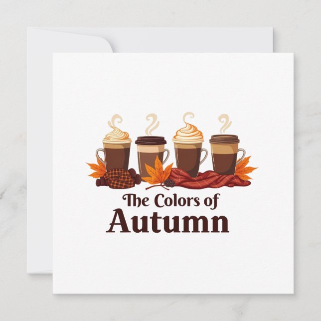 Anúncio A cor do outono Pumpkin Spice Coffee Fall (Frente)
