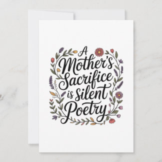 Anúncio A Mother's Sacrifice Is Silent Poetry