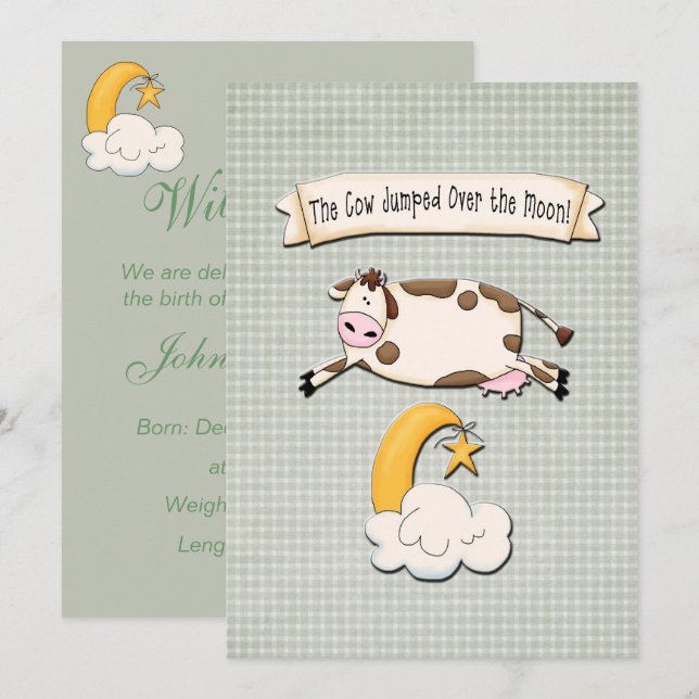 Anúncio A Vaca Saltou Sobre A Lua (Frente/Verso)