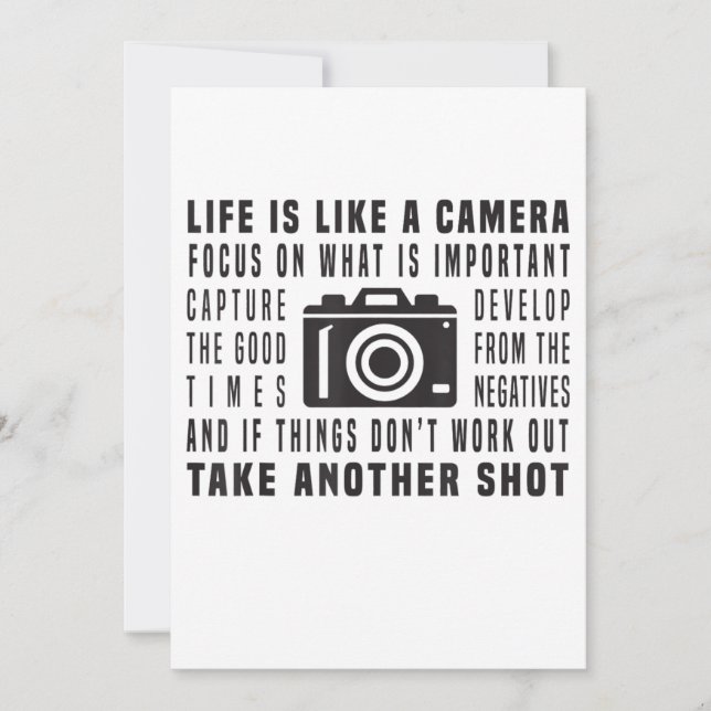 Anúncio A Vida De Fotógrafo É Como Uma Fotografia De Câmer (Frente)