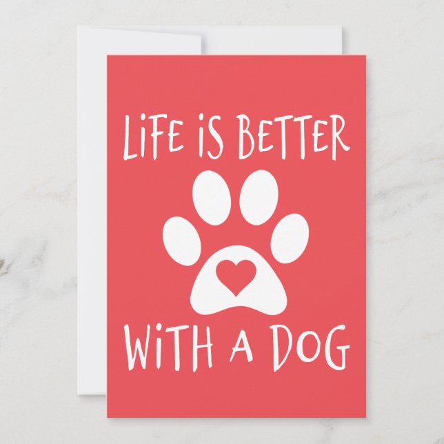 Anúncio A Vida É Melhor Com Um Cão - Amantes de Cães     (Frente)