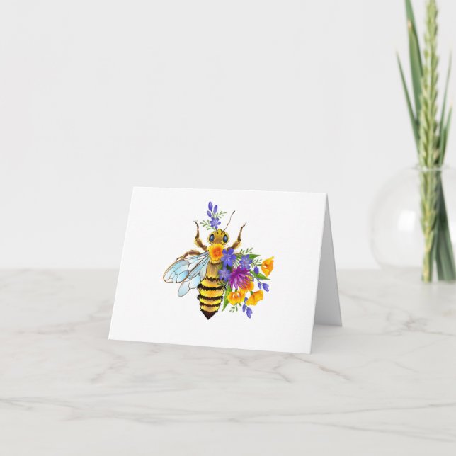 Anúncio Abeja flor com plantas silvestres (Frente)