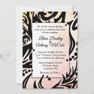 Anúncio Abstract Tribal Wedding Invitation