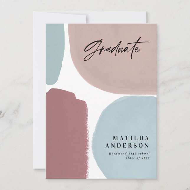 Anúncio Abstrato colorida festa de formatura pintada (Frente)